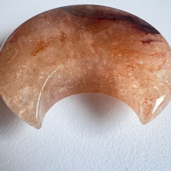 Fire Quartz Crystal Crescent Moon (5)‎ - Picture 3 of 10